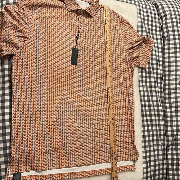 New! Turtleson Skipper Performance Orange Sailboat Print Shirt Creamsicle - Picture 11 of 12